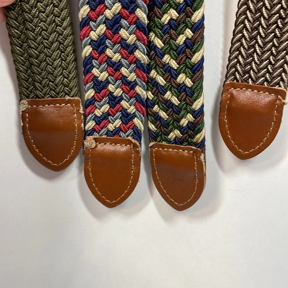 (4) Genuine Leather Stretch Belts, Style 401 Size 2XL